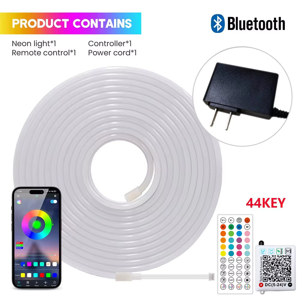 Nevectus Smart RGB Neon LED Strip Lights – App Control & Music Sync