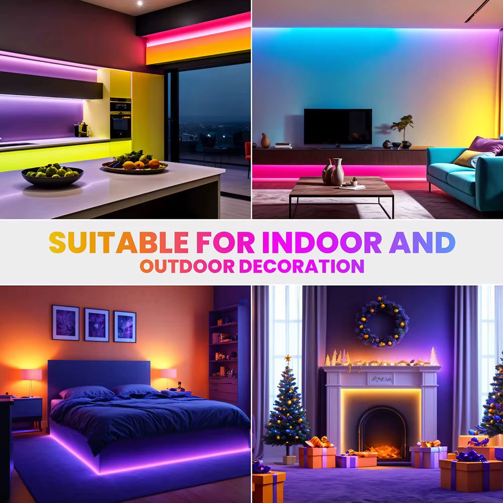 Nevectus Smart RGB Neon LED Strip Lights – App Control & Music Sync