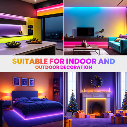 Nevectus Smart RGB Neon LED Strip Lights – App Control & Music Sync