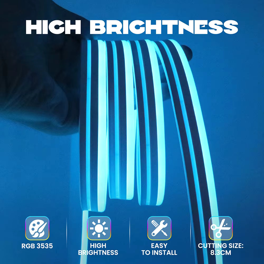 Nevectus Smart RGB Neon LED Strip Lights – App Control & Music Sync